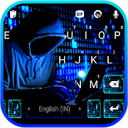 Download Neon Blue Hacker Keyboard Background for PC